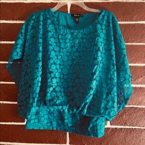 Aqua blue blouse
